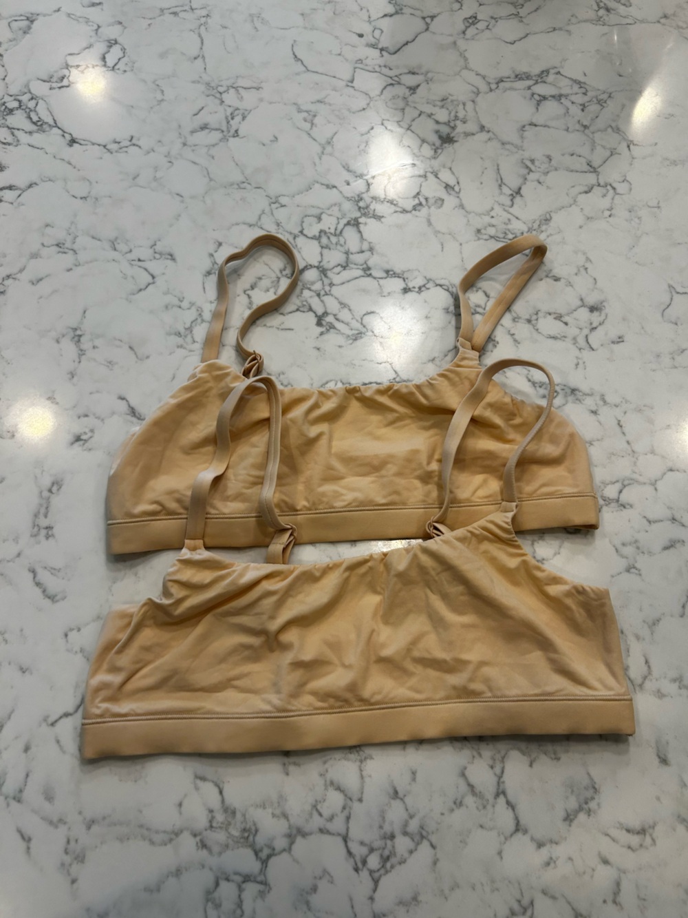 NWOT Quince Beige Bralettes (2 pk) Size Small